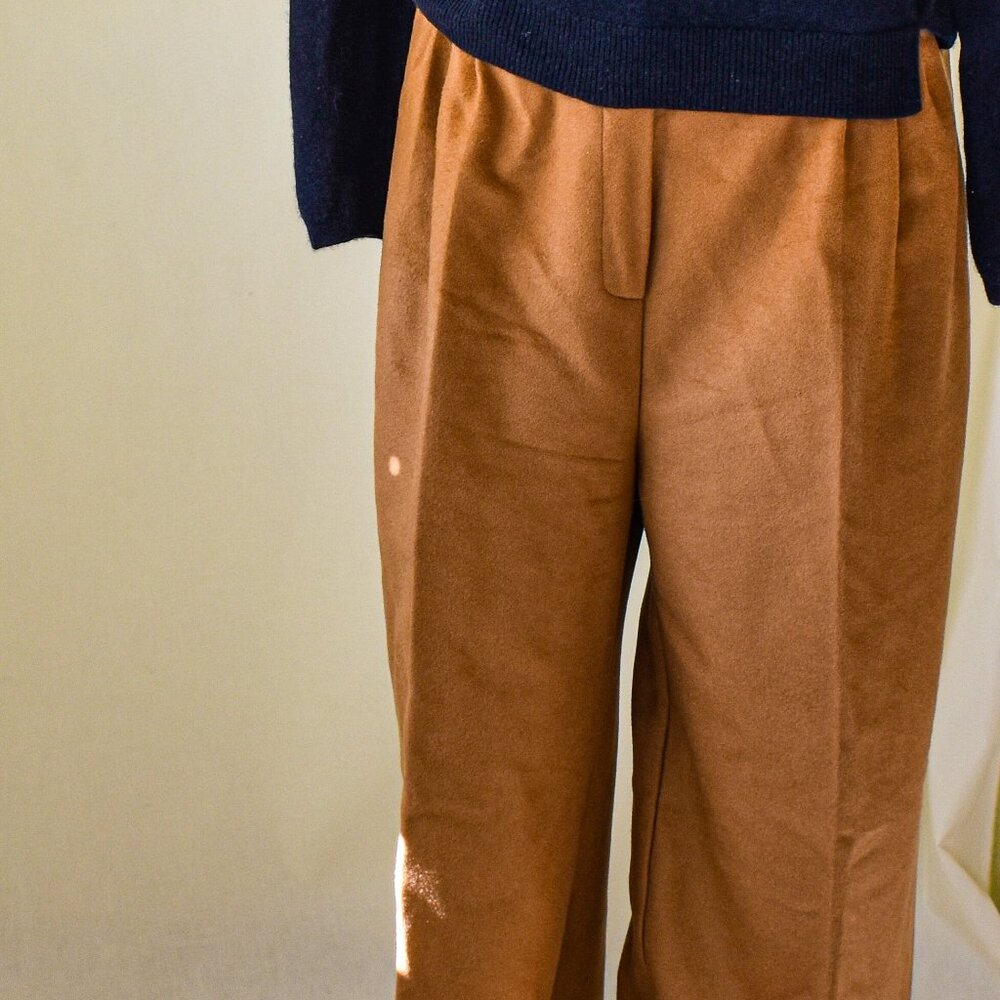 100% Cashmere, Lined Women's Pleated Trousers